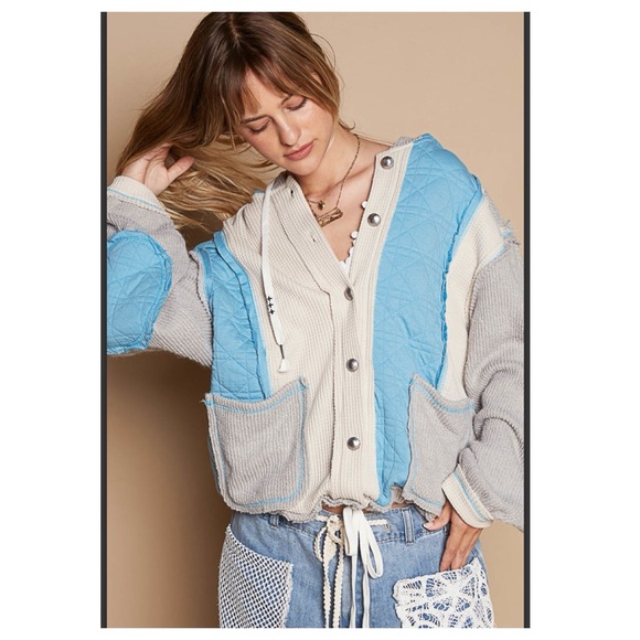 π€66 2 left POL oversized hooded thermal quilted jacket - Picture 4 of 9